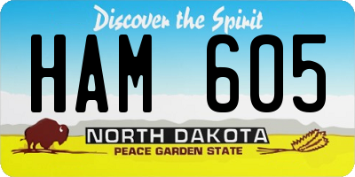 ND license plate HAM605