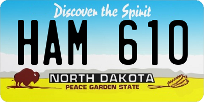 ND license plate HAM610