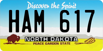 ND license plate HAM617