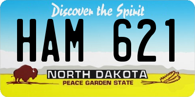 ND license plate HAM621