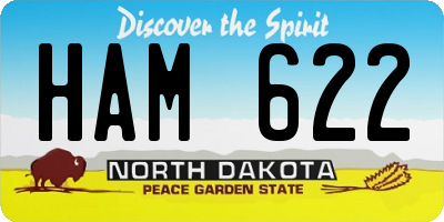 ND license plate HAM622