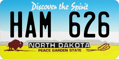 ND license plate HAM626