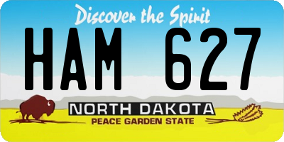 ND license plate HAM627