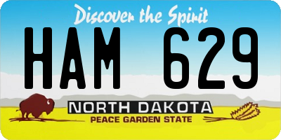 ND license plate HAM629