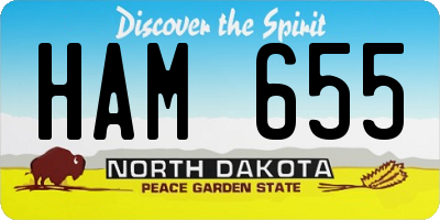 ND license plate HAM655