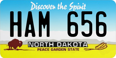 ND license plate HAM656