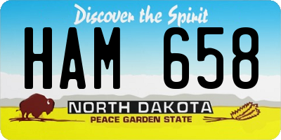 ND license plate HAM658