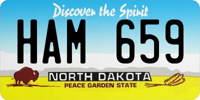 ND license plate HAM659