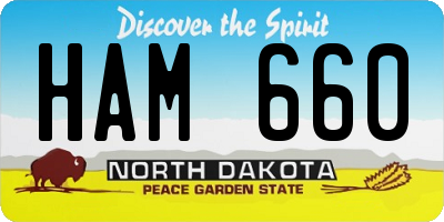 ND license plate HAM660