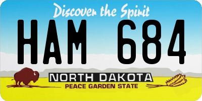 ND license plate HAM684