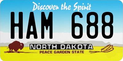 ND license plate HAM688