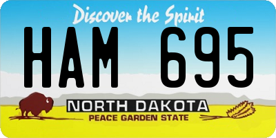ND license plate HAM695