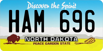 ND license plate HAM696