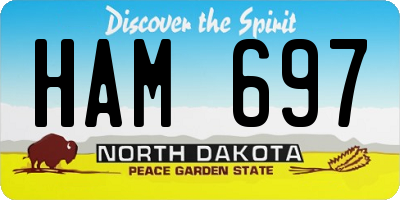 ND license plate HAM697