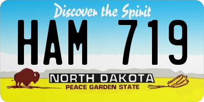 ND license plate HAM719