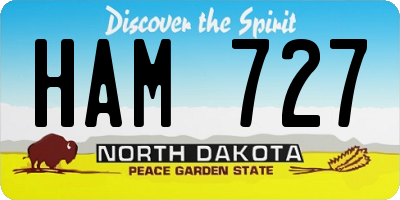 ND license plate HAM727