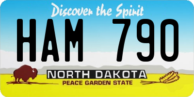 ND license plate HAM790