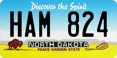 ND license plate HAM824