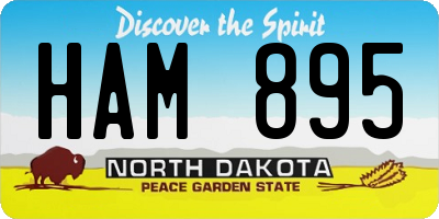 ND license plate HAM895