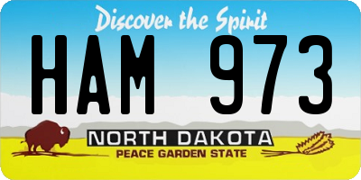 ND license plate HAM973