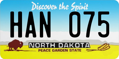 ND license plate HAN075
