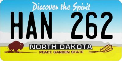 ND license plate HAN262