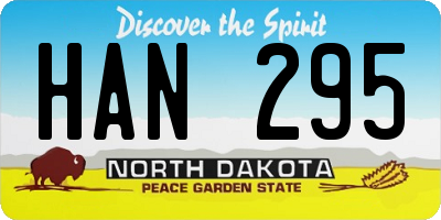 ND license plate HAN295