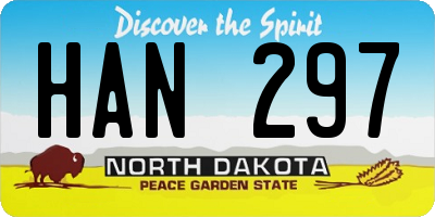 ND license plate HAN297