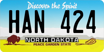ND license plate HAN424