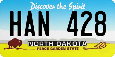 ND license plate HAN428