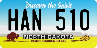 ND license plate HAN510