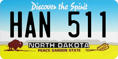 ND license plate HAN511