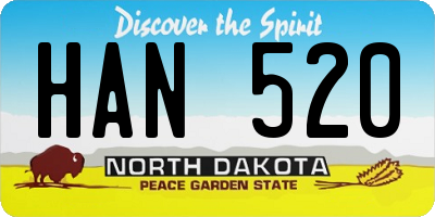 ND license plate HAN520