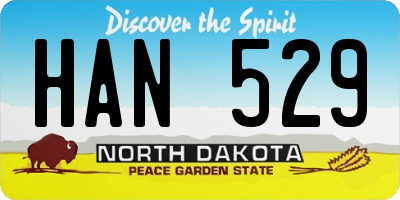 ND license plate HAN529