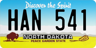 ND license plate HAN541