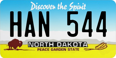 ND license plate HAN544