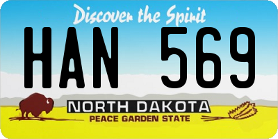 ND license plate HAN569