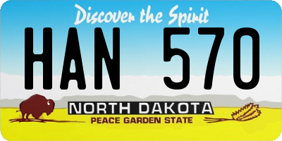 ND license plate HAN570