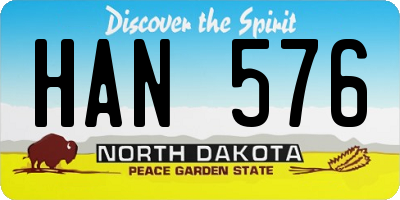 ND license plate HAN576