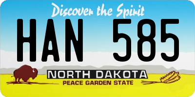 ND license plate HAN585