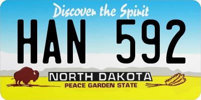 ND license plate HAN592