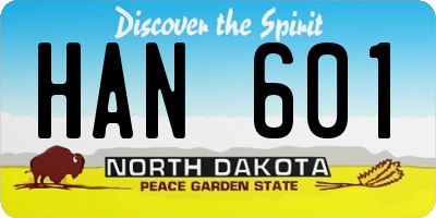 ND license plate HAN601