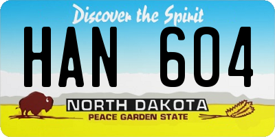 ND license plate HAN604