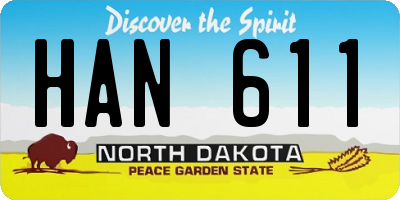 ND license plate HAN611