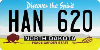 ND license plate HAN620