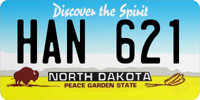 ND license plate HAN621