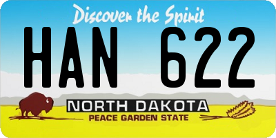 ND license plate HAN622