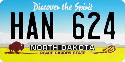 ND license plate HAN624