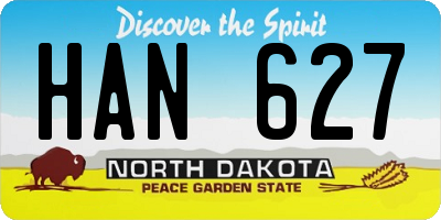 ND license plate HAN627