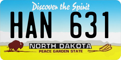 ND license plate HAN631